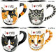 Four Pedigree Cat Mugs