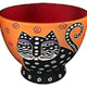 cat 
bowls,
Laurel Burch Feline Faces Bowls