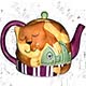 Sleeping
 Cat Teapot